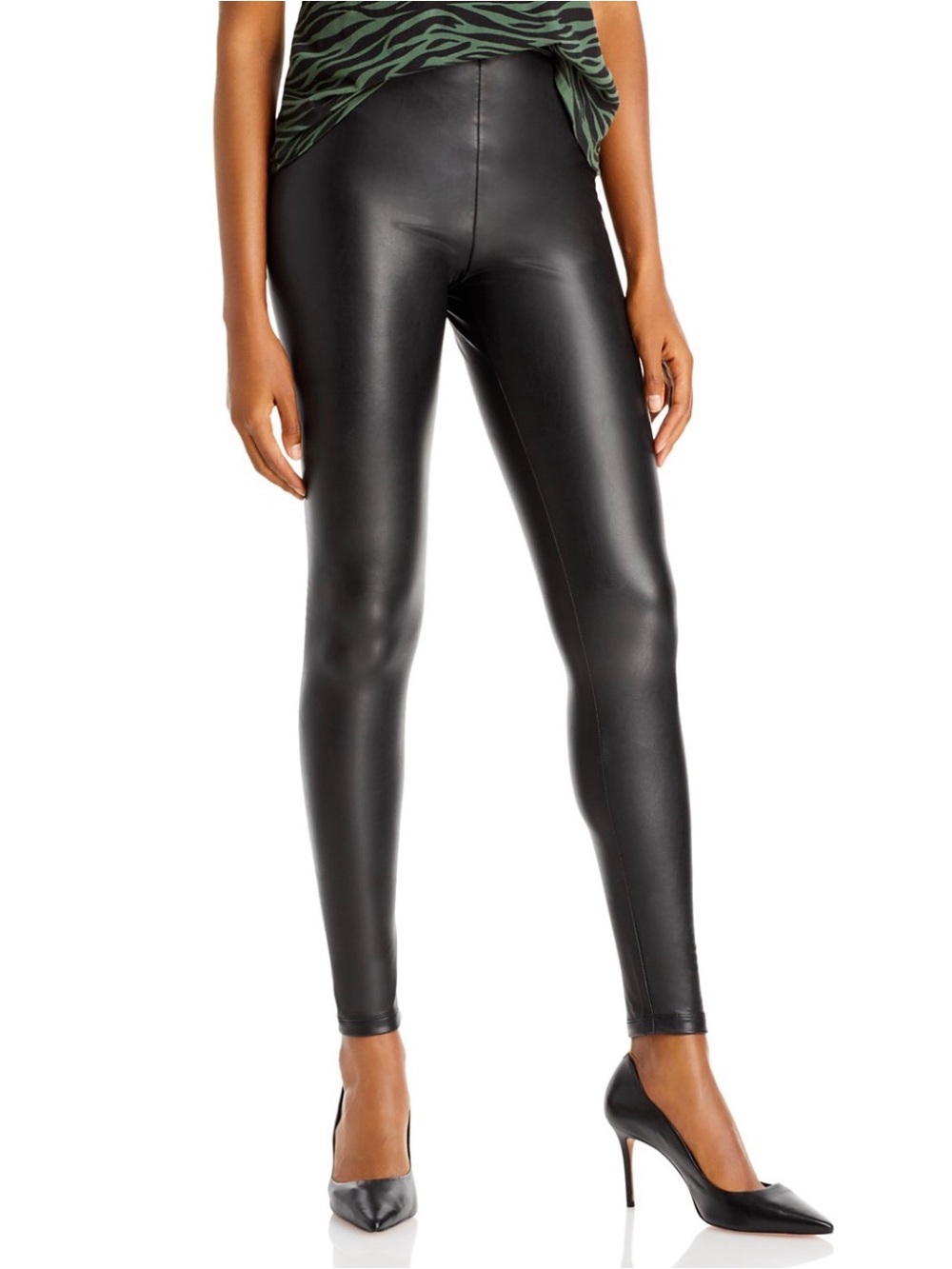 NWT Aqua Classic Black Faux Leather Leggings, Bloomingdale’s Exclusive